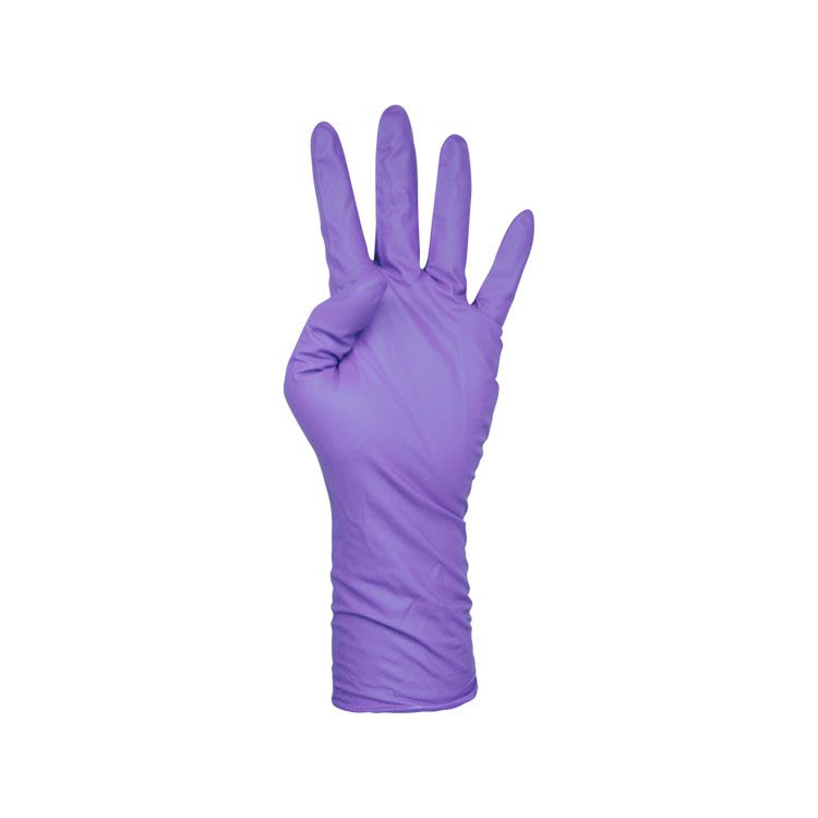  Luvas roxas descartvel de nitrilo sem p Extra resistentes Grandes