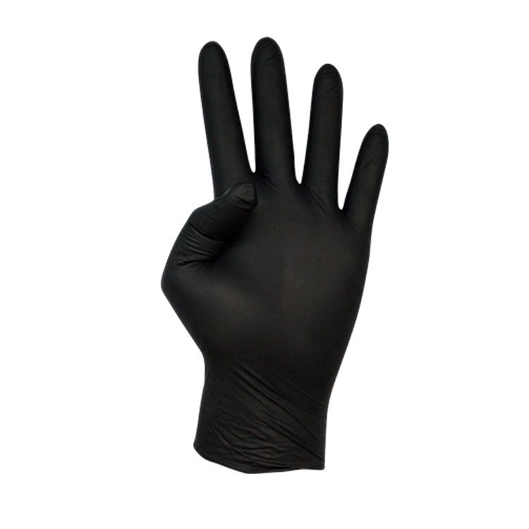  Luvas de Nitrilo preto, sem p XL