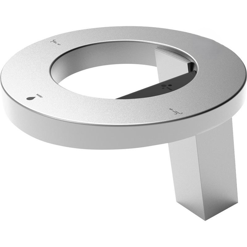 Conjunto de bancada CONCEPT� com secador de m�os, doseador de sab�o l�quido e torneira. Acabamento brilhante