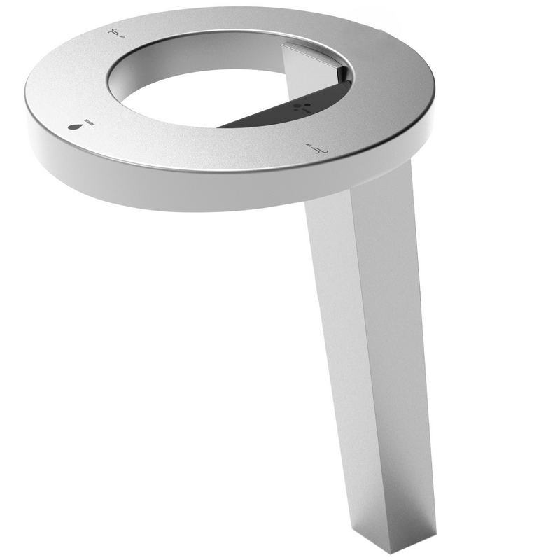 Conjunto de bancada CONCEPT� com secador de m�os, dispensador de sabonete l�quido e torneira. Base alta. Acabamento brilhante