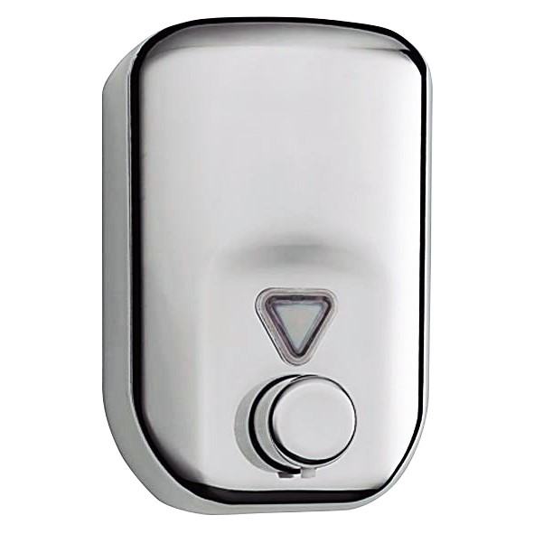 Doseador manual de sab�o l�quido vertical de 820 ml de a�o inoxid�vel Acabamento em cetim