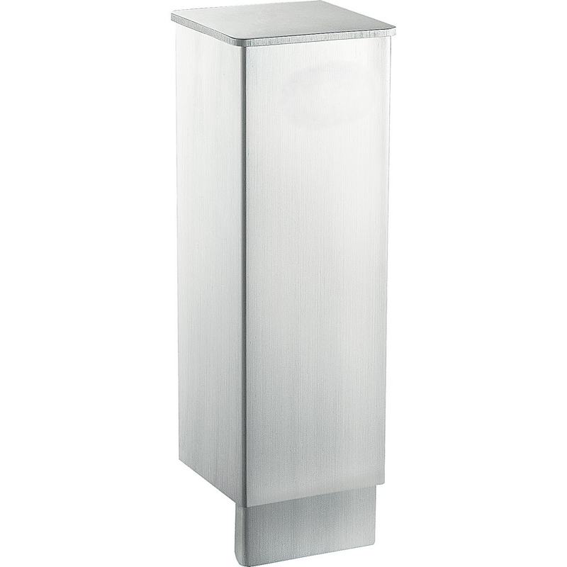 Doseador manual de sab�o l�quido vertical em a�o inoxid�vel de 300 ml. Acabamento em cetim