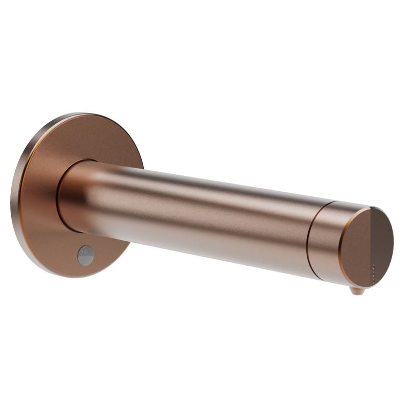Dispensador de sabonete l�quido de parede com ativa��o a laser. Acabamento bronze escovado