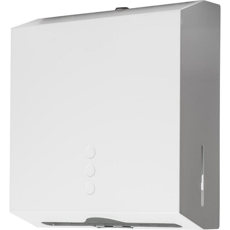 Dispensador de toalhas de papel de a�o inoxid�vel branco