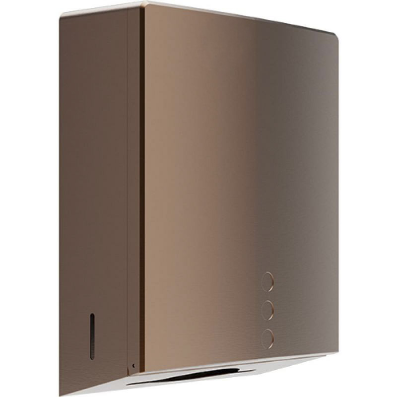 Dispensador de papel em a�o inoxid�vel bronze escovado EVO 