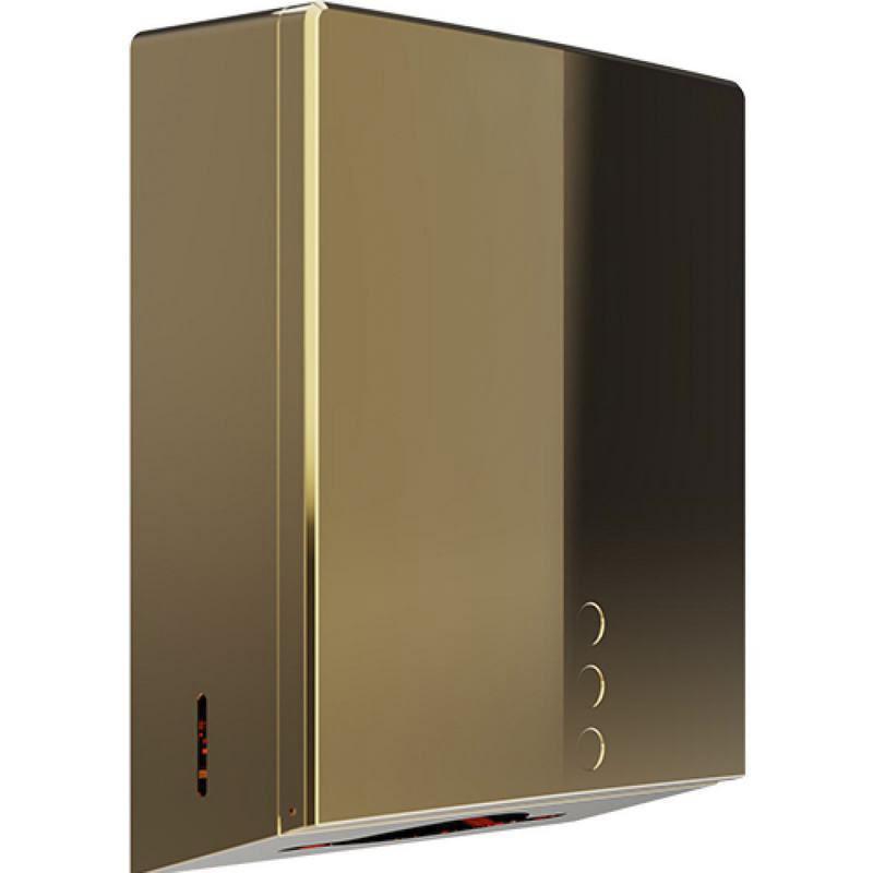 Dispensador de papel em a�o inoxid�vel EVO. dourado brilhante