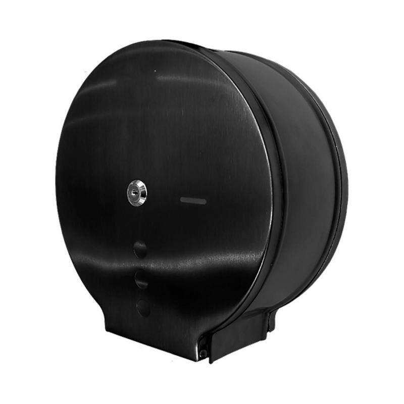 Distribuidor de papel higi�nico de a�o inoxid�vel  preto
