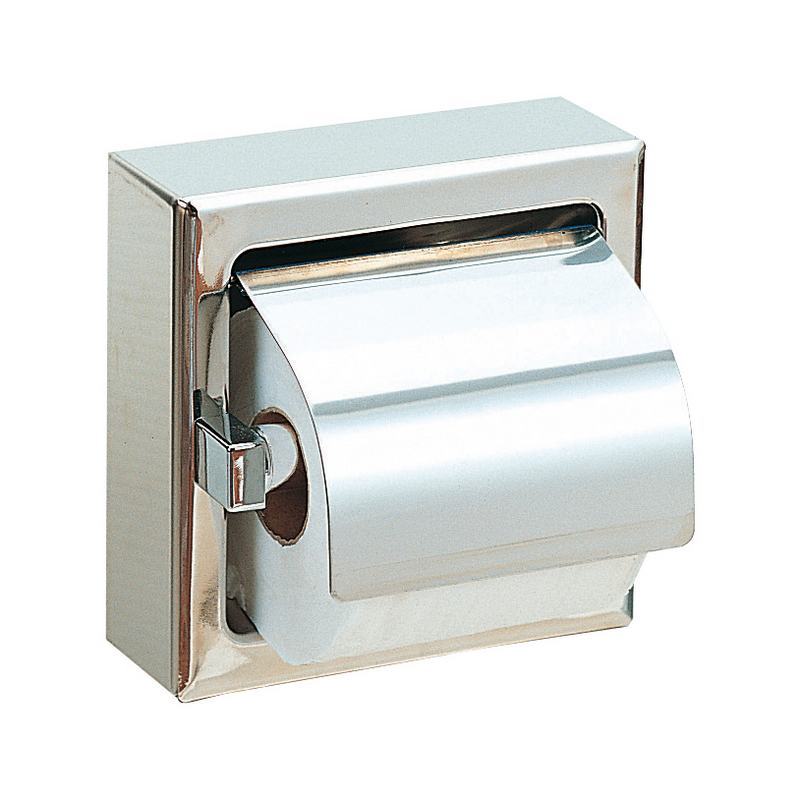 Dispensador de papel higi�nico misto em a�o inoxid�vel brilhante