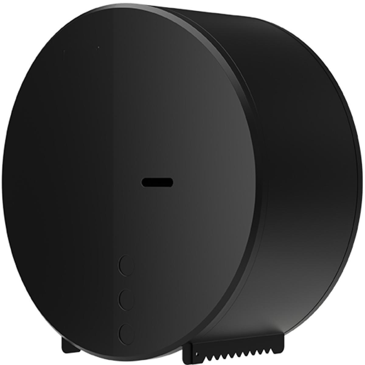 Dispensador de papel higi�nico a�o inoxid�vel preto Evo 