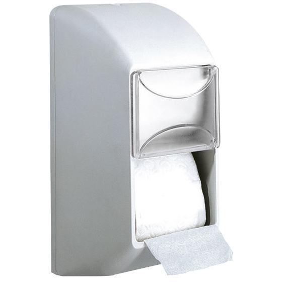 Suporte dom�stico de dois rolos de papel higi�nico vertical para papel higi�nico. ABS branco
