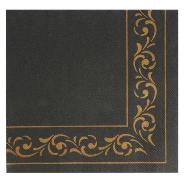 GUARDANAPOS ECOLABEL DOUBLE POINT - TROYA 18 G/M2 40x40 CM PRETO TISSUE 