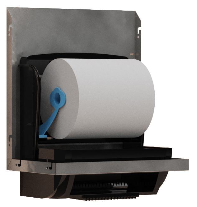 Artigo para o sistema multi-m�dulo MUMO equipado com dispensador autom�tico e cortador manual de toalhas de papel. 