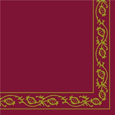GUARDANAPOS ECOLABEL DOUBLE POINT - P�RSICO 18 G/M2 40x40 CM BORDEAUX TISSUE