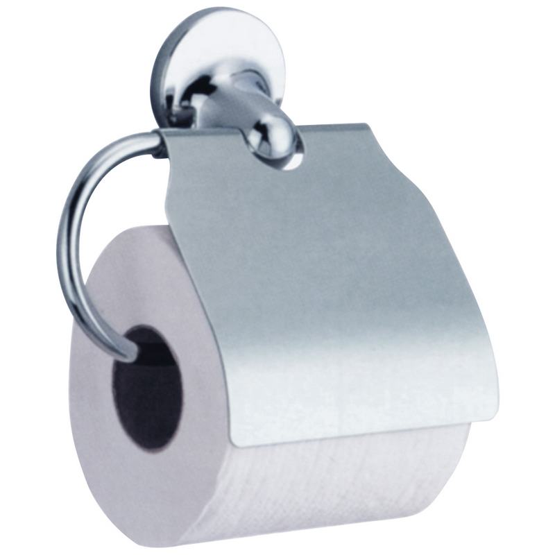 Suporte para papel higi�nico em zamac. Acabamento brilhante