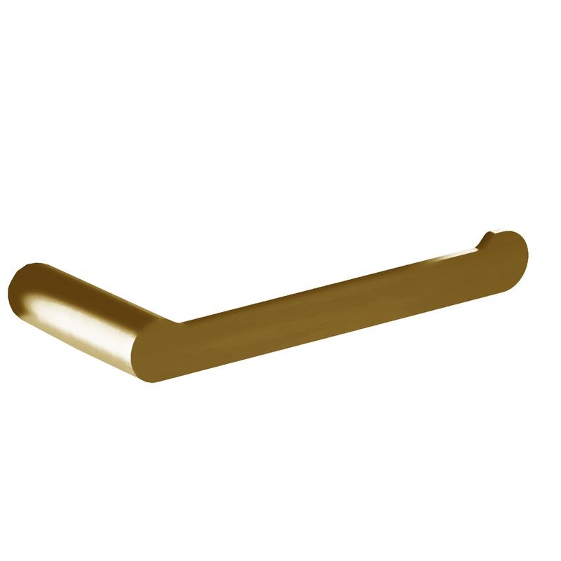 Suporte de rolo de reserva em a�o inoxid�vel AISI 304. Acabamento em ouro escovado PVD