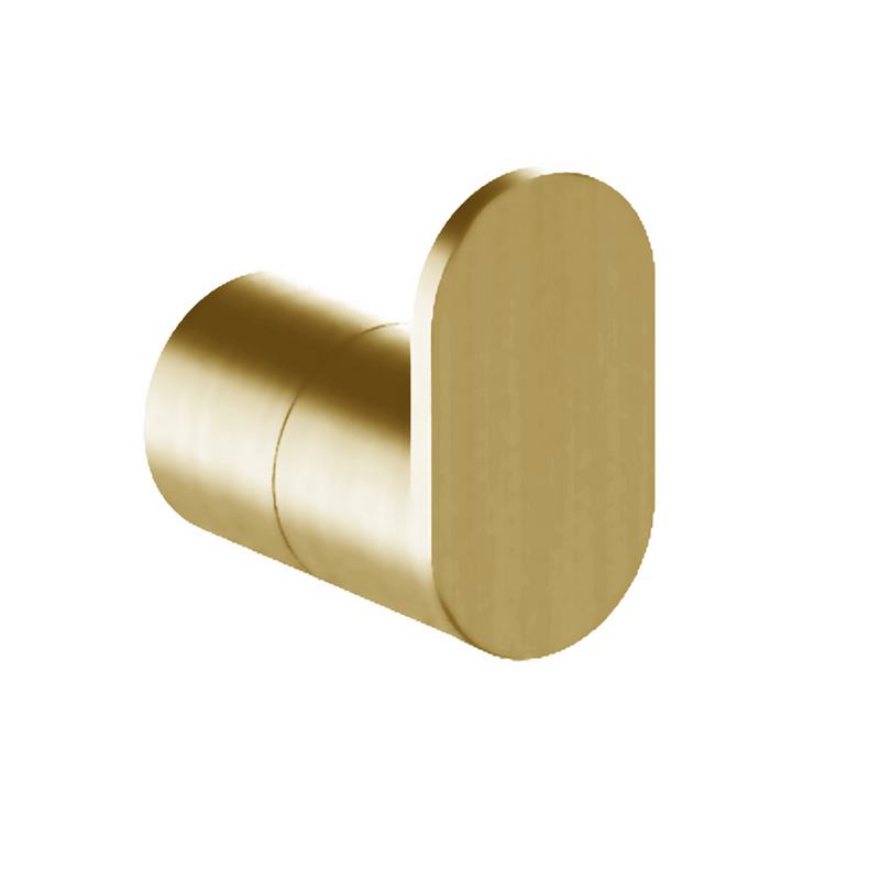 Cabide em a�o inoxid�vel AISI 304. Acabamento em ouro escovado PVD