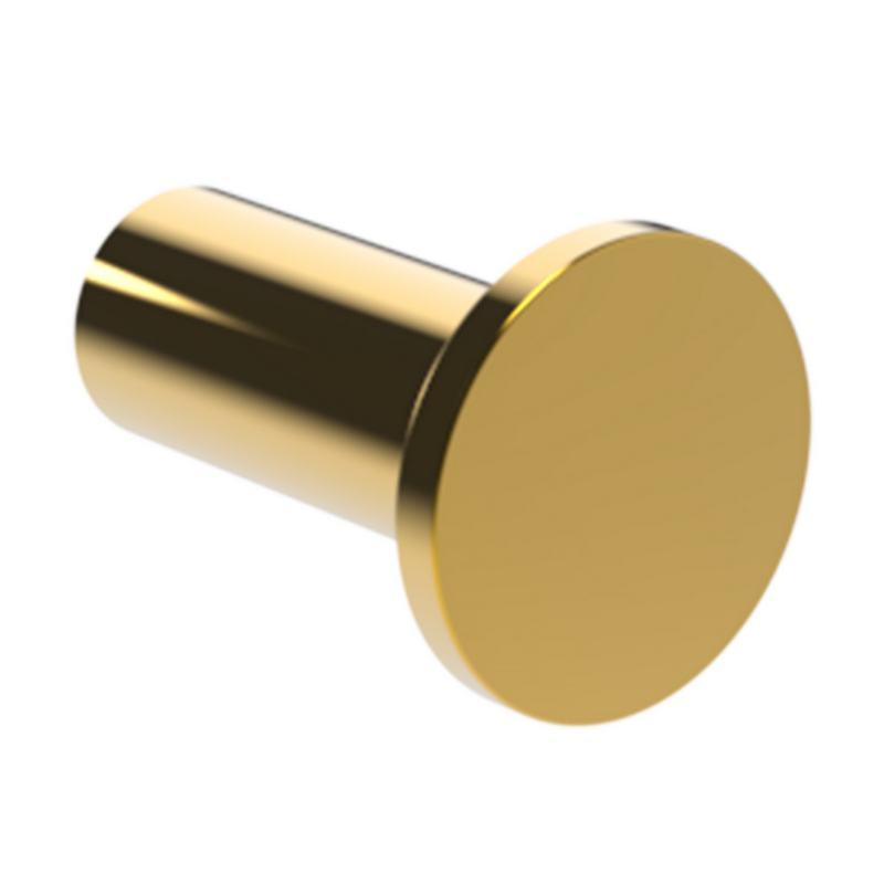 Cabide em a�o inoxid�vel AISI 304. Acabamento em ouro brilhante PVD