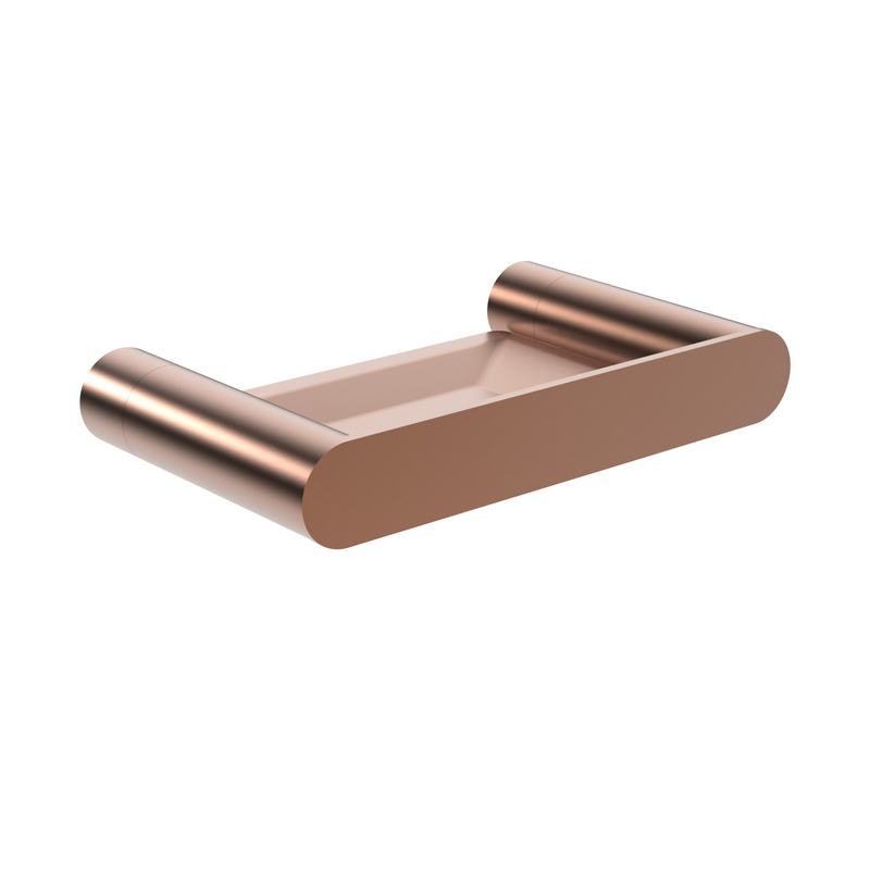 Saboneteira em a�o inoxid�vel AISI 304. Acabamento em bronze escovado PVD