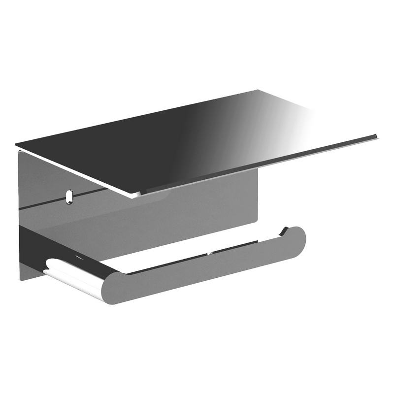 Suporte para rolos em a�o inoxid�vel AISI 304. Acabamento brilhante