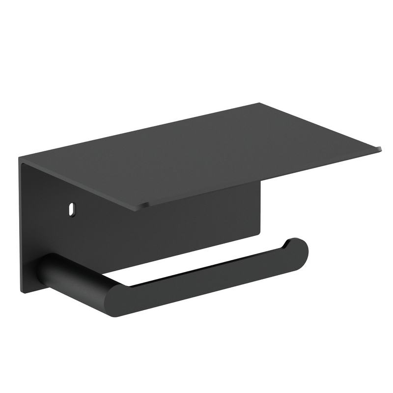 Suporte para rolos em a�o inoxid�vel AISI 304. Acabamento em preto