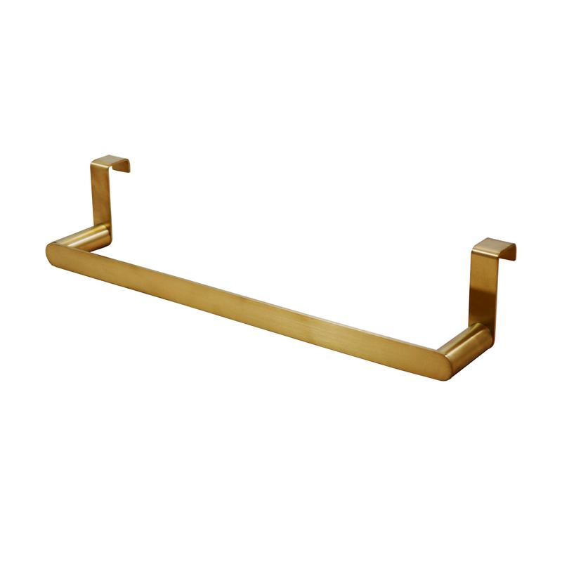 Toalheiro lateral para m�vel. A�o inoxid�vel AISI 304. Acabamento em ouro escovado PVD