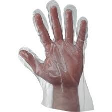 Luvas de Polietileno, incolor, palhao  Pack 100 Unidades 