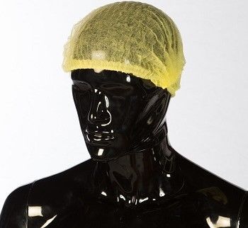 Touca Clip  tipo acordeon polipropileno Amarelo Tipo Harmnio 1 X 100 Unidades