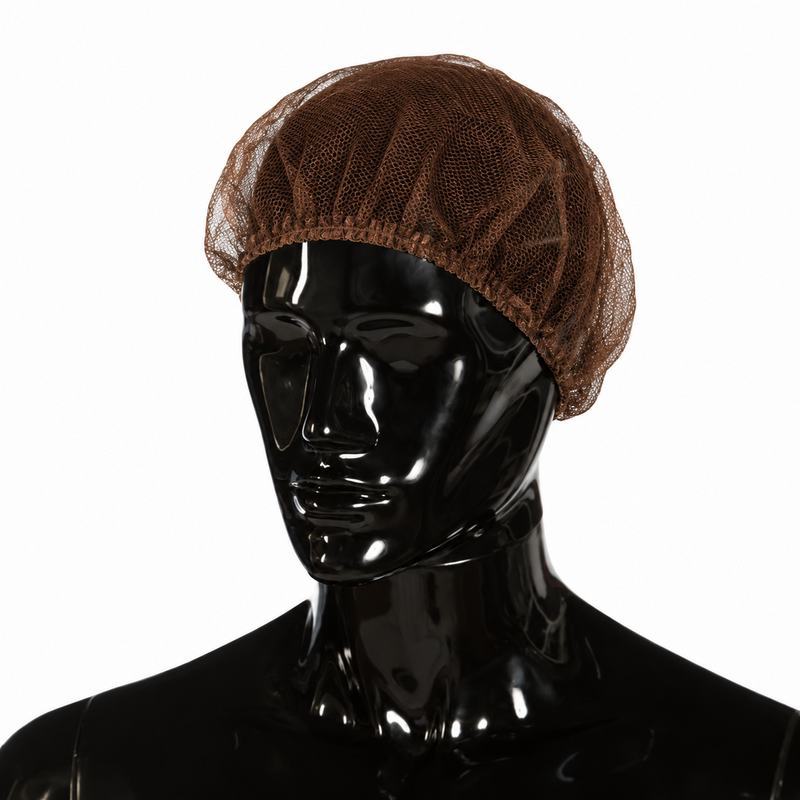 Touca de rede em Nylon Castanho Pack 100 unidades 
