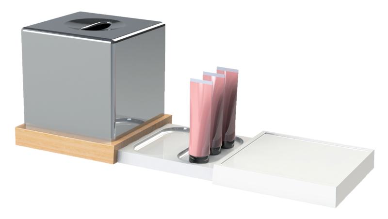 Bandeja / Tabuleiro Orchestro para casa de banho, branca