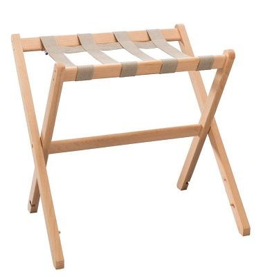 Suporte Mala Madeira Faia Natural Cinta Nylon