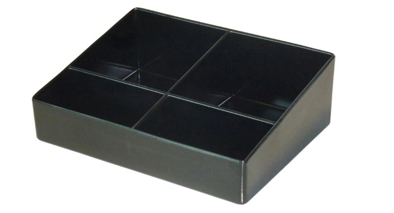 Bandeja preta de saquetas pequena preta ZEN LINE 