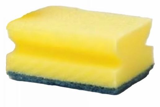 Esponja Salva Unhas com esfreg�o verde Pack: 3 unidades 9 x 7 x 4 cm 