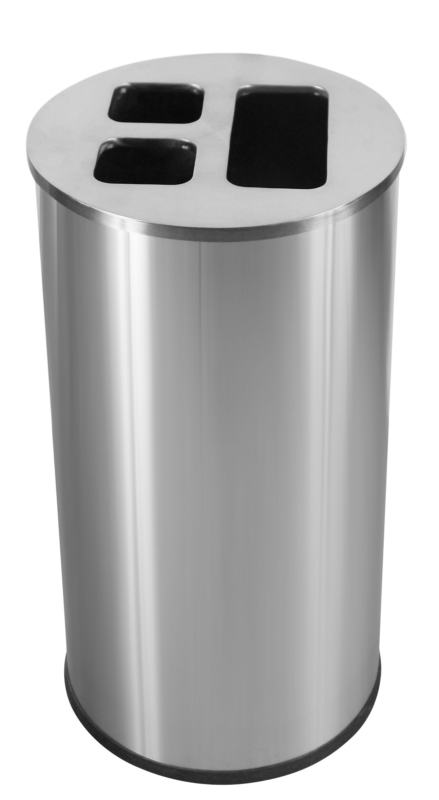 Balde de 60 L em a�o inox escovado com 3 compartimentos