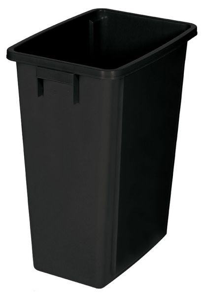 Contentor de reciclagem preto de 60 L