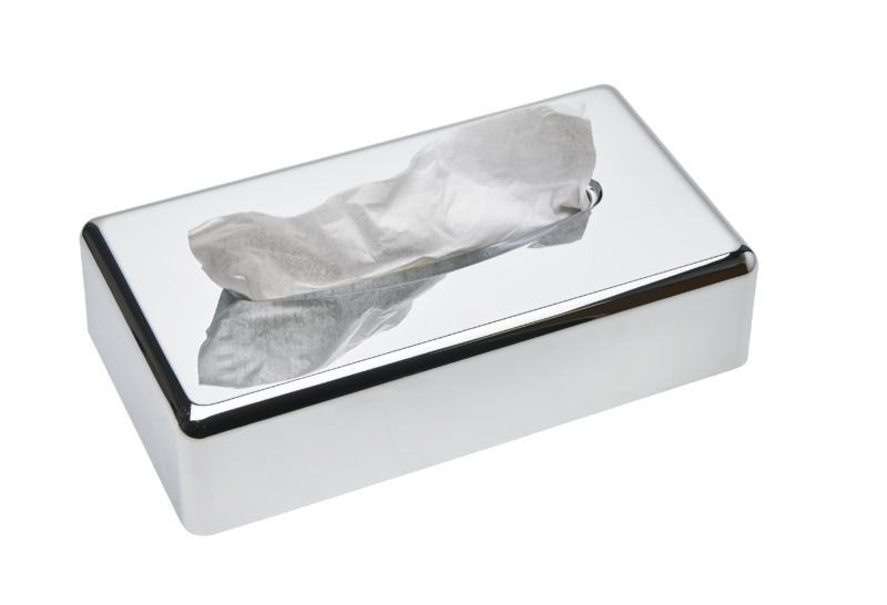 Dispensador Rectangular de Len�os Faciais Cromado Sanibox
