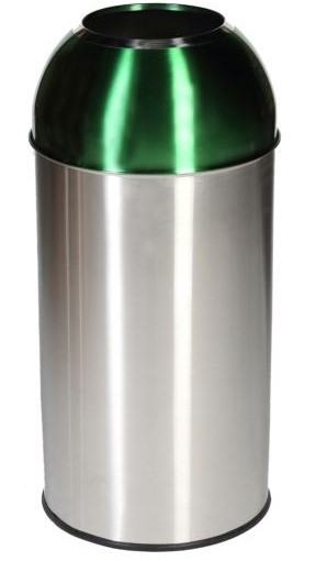 Papeleira aberta de reciclagem Open Dome verde 40 Lt