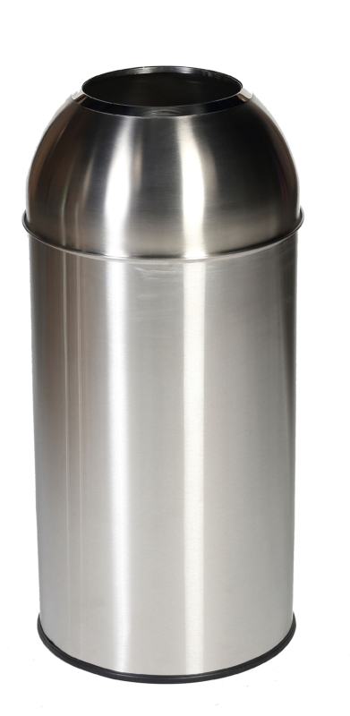 Papeleira aberta de reciclagem Open Dome inox 40 Lt  