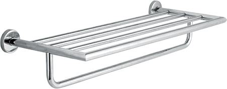 Toalheiro/Porta Toalhas Suporte para toalhas em preto mate  prateleira em a�o inoxid�vel brilhante Argo