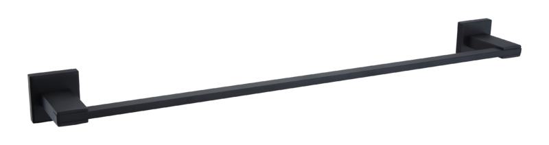 Toalheiro / Porta Toalhas simples Argo em a�o inoxid�vel 304, acabamento preto mate 1 barra