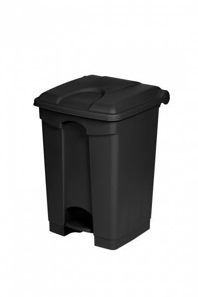 Contentor preto em pl�stico reciclado de 45  Lt