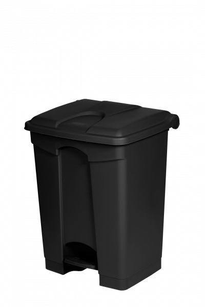 Contentor preto em pl�stico reciclado de 75  Lt
