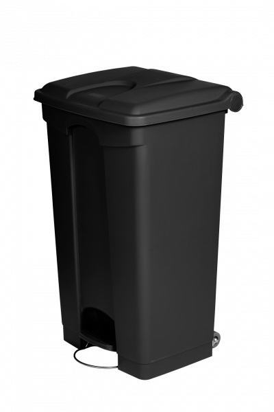 Contentor preto em pl�stico reciclado de 90  Lt