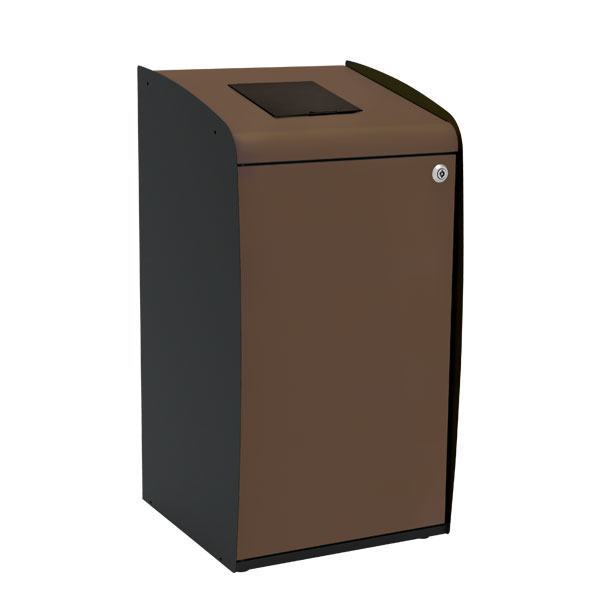Papeleira do lixo de reciclagem Castanha