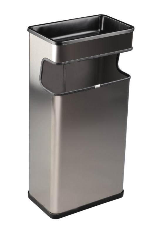 Cinzeiro e Papeleira inox escovado rectangular 40 Lt