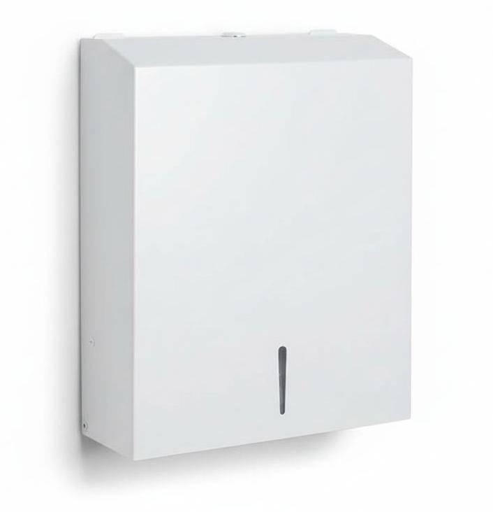 Dispensador de toalhas de m�o em metal branco