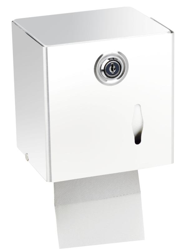 Dispensador de papel higi�nico misto em a�o inoxid�vel branco