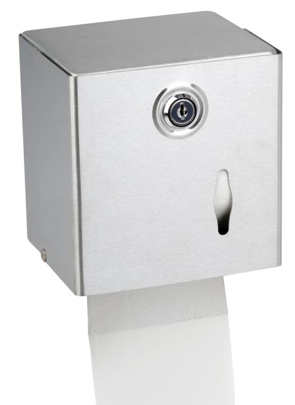 Dispensador de papel higi�nico misto em a�o inoxid�vel acetinado