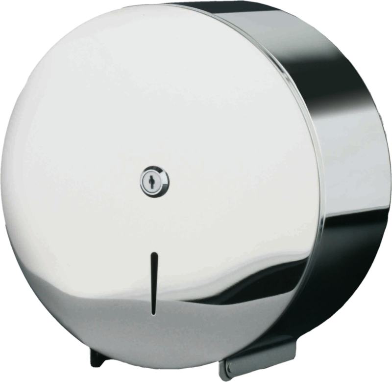 Suporte para rolos de papel higi�nico de 300 m em a�o inoxid�vel brilhante