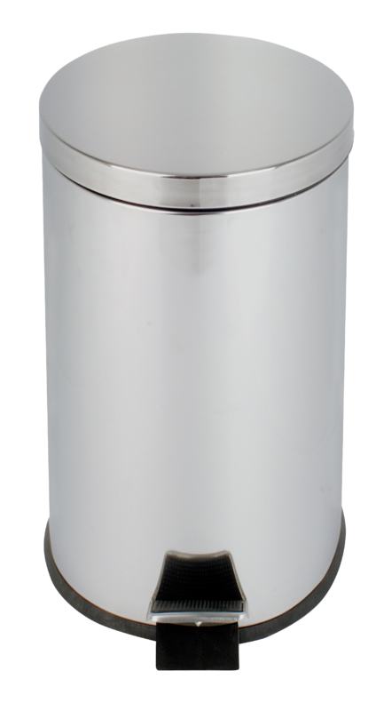 Papeleira / Caixote do lixo com pedal de 20 L em a�o brilhante