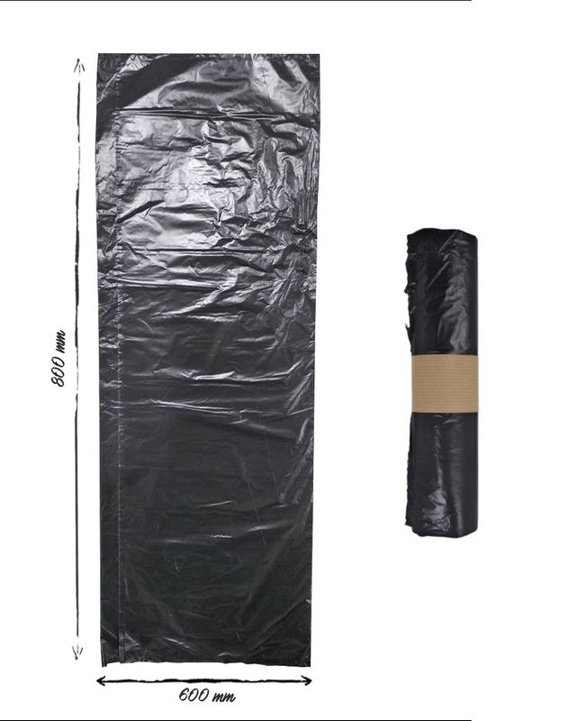 Saco pl�stico do lixo Preto Medida: 600 x 800  10 Sacos Rolo 50 lt .